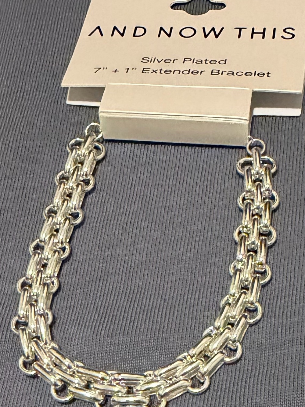 Silver Plated Chain Bracelet - Silver